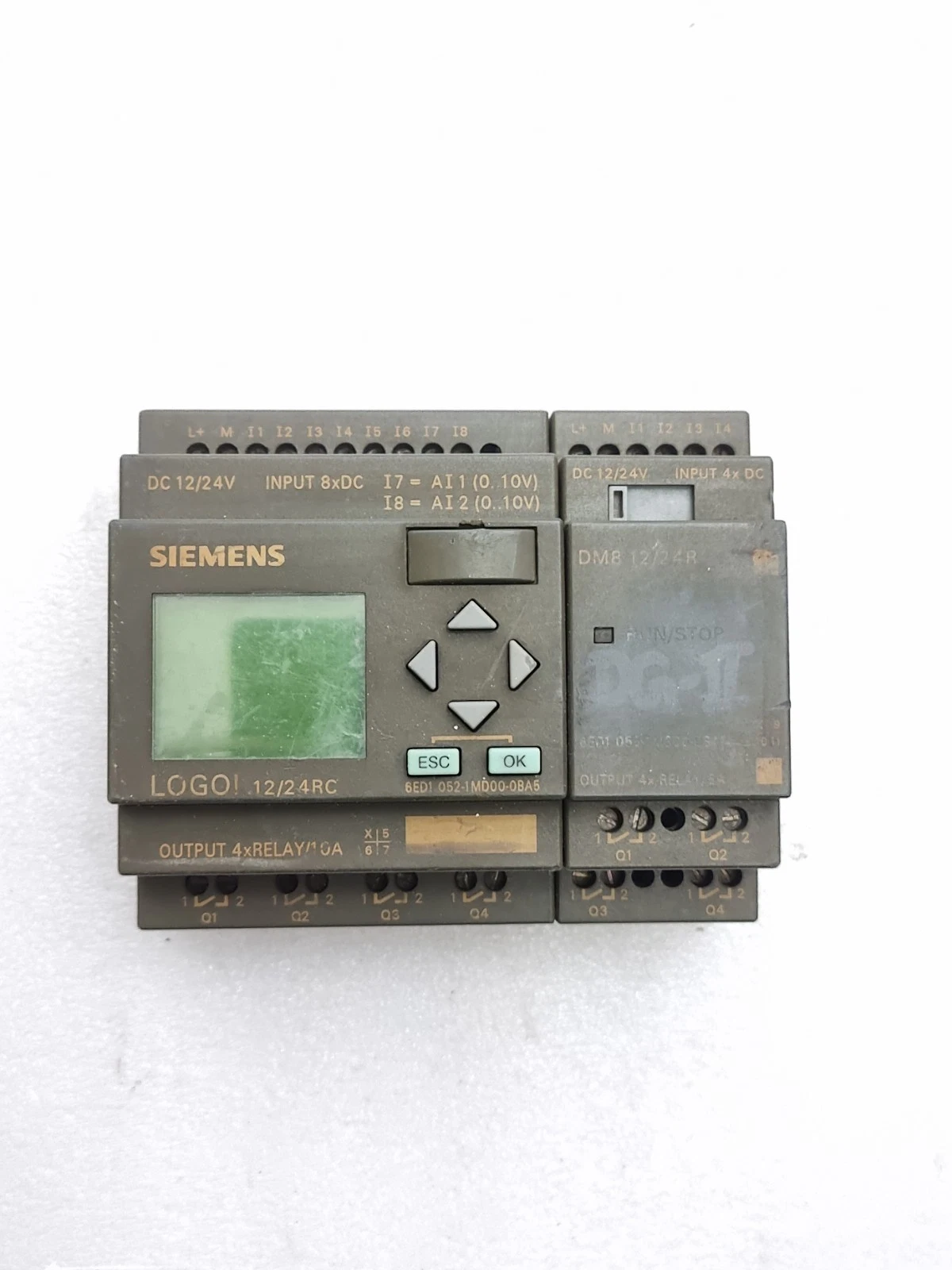 Siemens 6ED1052-1MD00-0BA5 Logo With 6ED1055-1MB00-0BA1 Expansion Module 12/24V